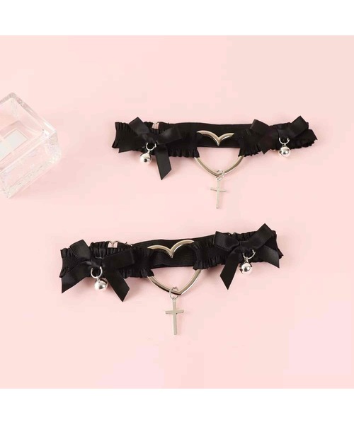 tone（トーン）の「【88eighty-eight】ゴシックレースリボンハートチョーカー【import】(MA)（チョーカー・レディース・ホワイト/ブラック・FREE）」の2枚目の写真