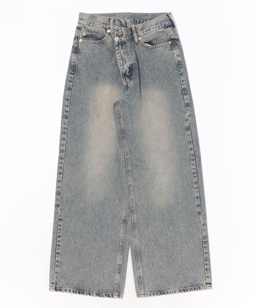 INGNI（イング）の「ウエストデザインワイドデニムパンツ（デニム  