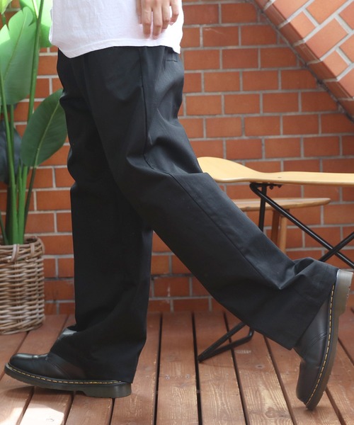 ８(eight)（エイト）の「ワイドチノパン（チノパンツ・メンズ・ブラック/チャコールグレー/ライトグレー/ブラウン系その他/ベージュ/オリーブ/ネイビー/ブルー系その他・MEDIUM/LARGE/X-LARGE）」の11枚目の写真