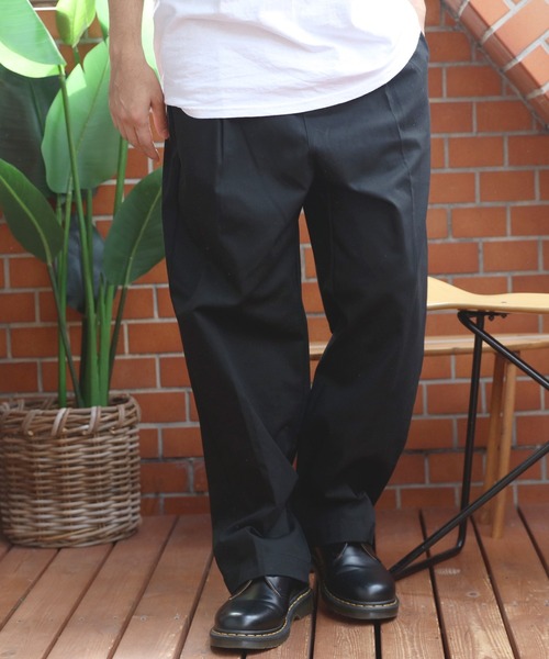 ８(eight)（エイト）の「ワイドチノパン（チノパンツ・メンズ・ブラック/チャコールグレー/ライトグレー/ブラウン系その他/ベージュ/オリーブ/ネイビー/ブルー系その他・MEDIUM/LARGE/X-LARGE）」の10枚目の写真