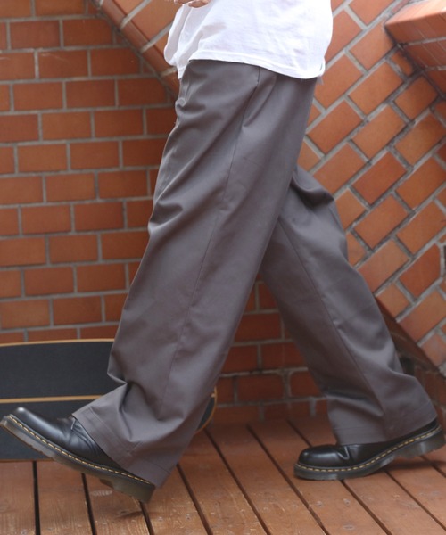 ８(eight)（エイト）の「ワイドチノパン（チノパンツ・メンズ・ブラック/チャコールグレー/ライトグレー/ブラウン系その他/ベージュ/オリーブ/ネイビー/ブルー系その他・MEDIUM/LARGE/X-LARGE）」の22枚目の写真