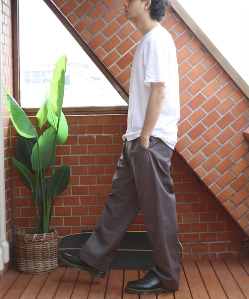 ８(eight)（エイト）の「ワイドチノパン（チノパンツ・メンズ・ブラック/チャコールグレー/ライトグレー/ブラウン系その他/ベージュ/オリーブ/ネイビー/ブルー系その他・MEDIUM/LARGE/X-LARGE）」の21枚目の写真