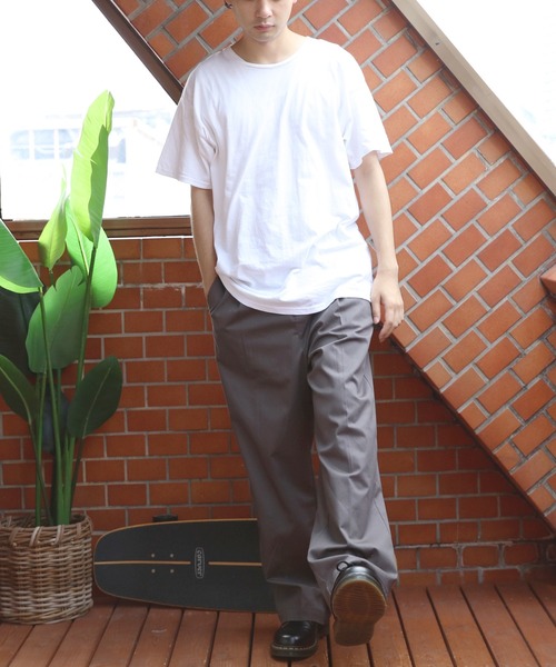 ８(eight)（エイト）の「ワイドチノパン（チノパンツ・メンズ・ブラック/チャコールグレー/ライトグレー/ブラウン系その他/ベージュ/オリーブ/ネイビー/ブルー系その他・MEDIUM/LARGE/X-LARGE）」の19枚目の写真