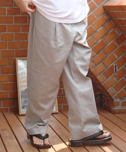 ８(eight)（エイト）の「ワイドチノパン（チノパンツ・メンズ・ブラック/チャコールグレー/ライトグレー/ブラウン系その他/ベージュ/オリーブ/ネイビー/ブルー系その他・MEDIUM/LARGE/X-LARGE）」の13枚目の写真