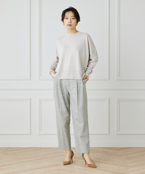 INED(イネド)の「ワイドシルエットスポンディッシュニット(ニット/セーター・レディース・ネイビー/キャメル/ブルー/アイボリー・9号)」の17枚目の写真