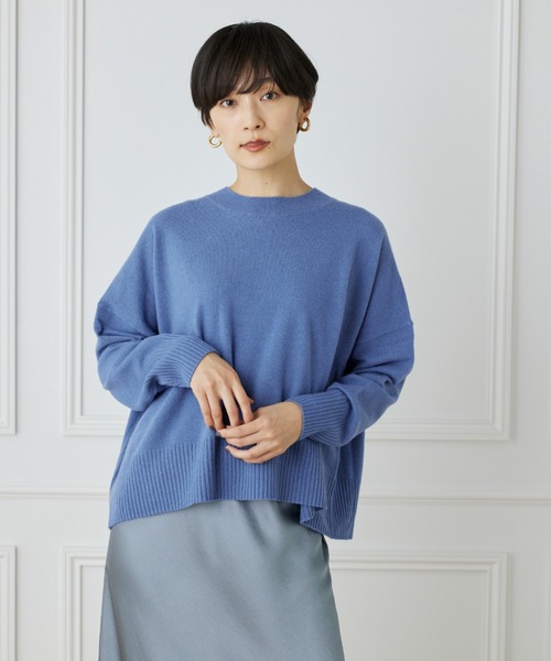 INED(イネド)の「ワイドシルエットスポンディッシュニット(ニット/セーター・レディース・ネイビー/キャメル/ブルー/アイボリー・9号)」の21枚目の写真