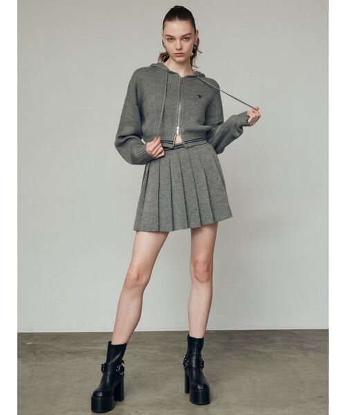 セール】チューズプリーツニットミニスカート（スカート