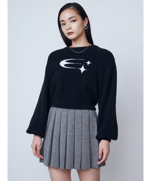 EMODA（エモダ）の「チューズプリーツニットミニスカート（スカート・レディース・ベージュ/ブラック/グレー・FREE）」の16枚目の写真