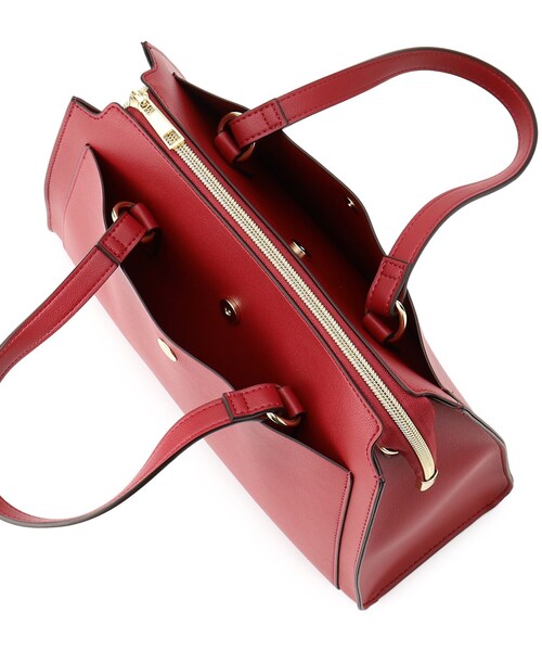 SHOO・LA・RUE（シューラルー）の「◆【通勤/学校行事/2WAY】一枚革風フロントポケットトートバッグ（トートバッグ・レディース・ブラック/ワインレッド/ベージュ系その他7・00）」の13枚目の写真