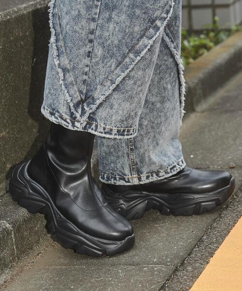 WEGO(ウィゴー)の「WEGO/厚底スニーカーソールショートブーツ(ブーツ・メンズ・ブラック・XX-LARGE/XXX-LARGE)」の1枚目の写真