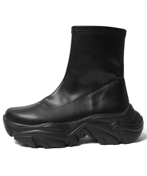 WEGO(ウィゴー)の「WEGO/厚底スニーカーソールショートブーツ(ブーツ・メンズ・ブラック・XX-LARGE/XXX-LARGE)」の9枚目の写真