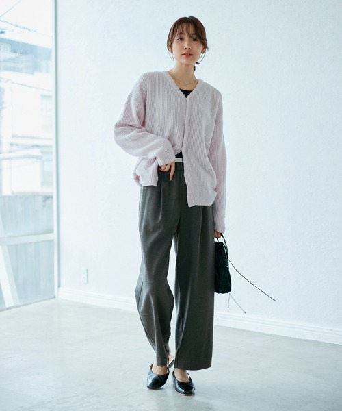 ROPE' PICNIC(ロペピクニック)の「【3サイズ展開】ウエストディティールパンツ(その他パンツ・レディース・チャコールグレー/ブラック/グレー/キャメル・40/38/36)」の19枚目の写真