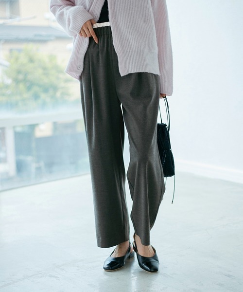 ROPE' PICNIC(ロペピクニック)の「【3サイズ展開】ウエストディティールパンツ(その他パンツ・レディース・チャコールグレー/ブラック/グレー/キャメル・40/38/36)」の21枚目の写真