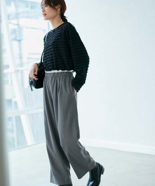 ROPE' PICNIC(ロペピクニック)の「【3サイズ展開】ウエストディティールパンツ(その他パンツ・レディース・チャコールグレー/ブラック/グレー/キャメル・40/38/36)」の12枚目の写真