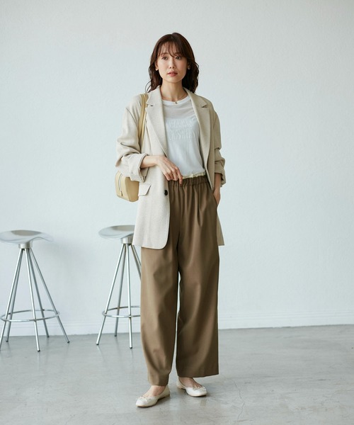 ROPE' PICNIC(ロペピクニック)の「【3サイズ展開】ウエストディティールパンツ(その他パンツ・レディース・チャコールグレー/ブラック/グレー/キャメル・40/38/36)」の5枚目の写真