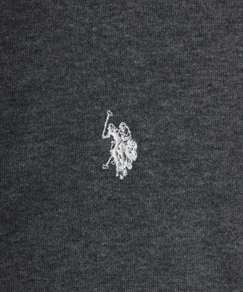 U.S. POLO ASSN.（ユーエスポロアッスン）の「U.S.POLO ASSN.（ユーエスポロアッスン）ブランドロゴ刺繍スウェット ジップアップパーカー/ビッグシルエット/ユニセックス（パーカー・メンズ・ブラック/アッシュグレー/チャコールグレー/グレー・LL/M/L）」の16枚目の写真