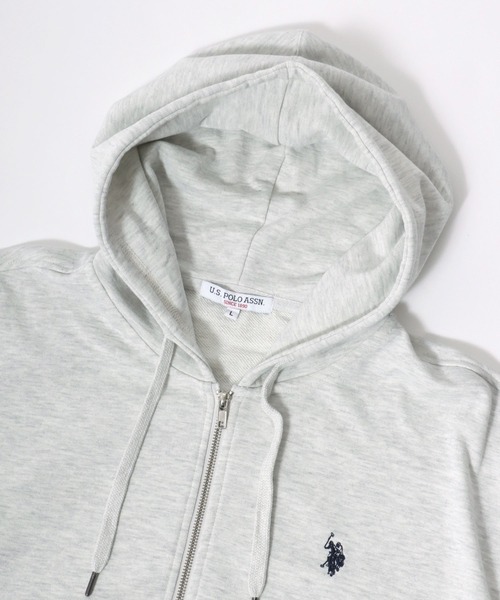 U.S. POLO ASSN.（ユーエスポロアッスン）の「U.S.POLO ASSN.（ユーエスポロアッスン）ブランドロゴ刺繍スウェット ジップアップパーカー/ビッグシルエット/ユニセックス（パーカー・メンズ・ブラック/アッシュグレー/チャコールグレー/グレー・LL/M/L）」の19枚目の写真