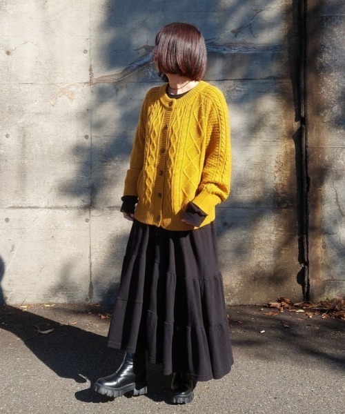 【セール】ウール混ケーブルニットカーディガン（カーディガン/ボレロ）｜LOSUCA（ロスカ）