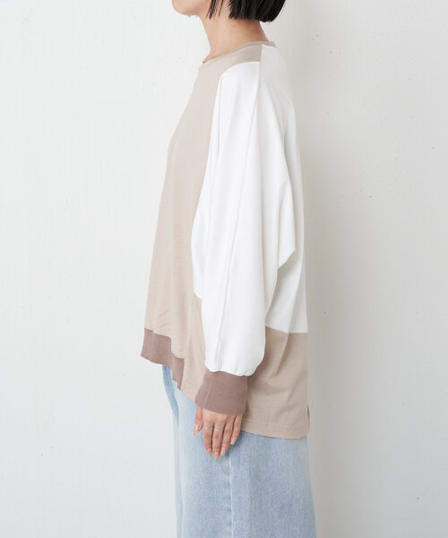 Jena espace merveilleux(ジェナ エスパスメルヴェイユ)の「配色ドルマンカットソー(Tシャツ/カットソー・レディース・ベージュ/ブラック/カーキ・FREE)」の20枚目の写真