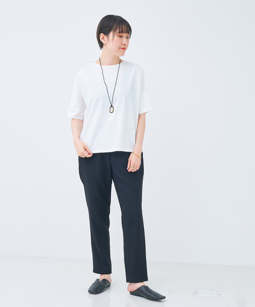 collex(コレックス)の「ボックスTシャツ(Tシャツ/カットソー・レディース・ホワイト/ライトグレー/チャコールグレー・フリー)」の4枚目の写真