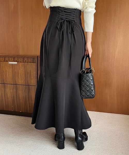 セール】【WEB限定商品】バックレースアップマーメイドスカート