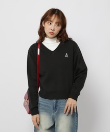 ALAND | 【UNISEX】ALAND／Aロゴ Vネックニットプルオーバー(ニット/セーター)