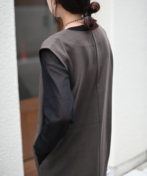 Marient(マリエント)の「キーネックロングOP(ワンピース・レディース・ブラック/チャコール/ブラウン・FREE)」の15枚目の写真