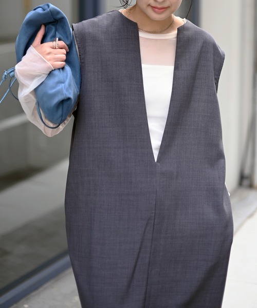 Marient(マリエント)の「キーネックロングOP(ワンピース・レディース・ブラック/チャコール/ブラウン・FREE)」の22枚目の写真