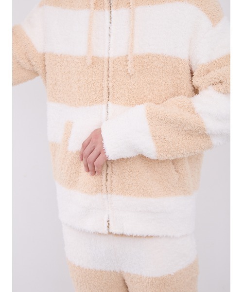 【セール】【HOMME】ジェラート2ボーダーパーカ（ルームウェア/パジャマ）｜gelato pique（ジェラートピケ）