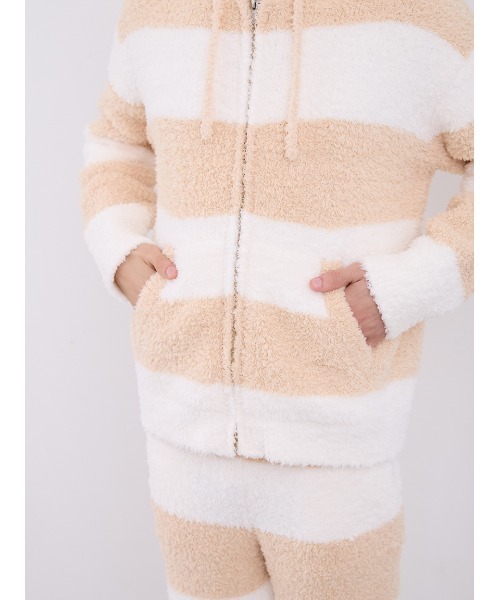 【セール】【HOMME】ジェラート2ボーダーパーカ（ルームウェア/パジャマ）｜gelato pique（ジェラートピケ）