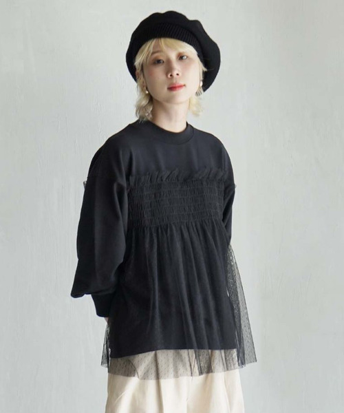 セール】ドットチュール ドッキングカットソー（Tシャツ/カットソー