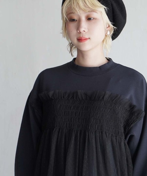 セール】ドットチュール ドッキングカットソー（Tシャツ/カットソー