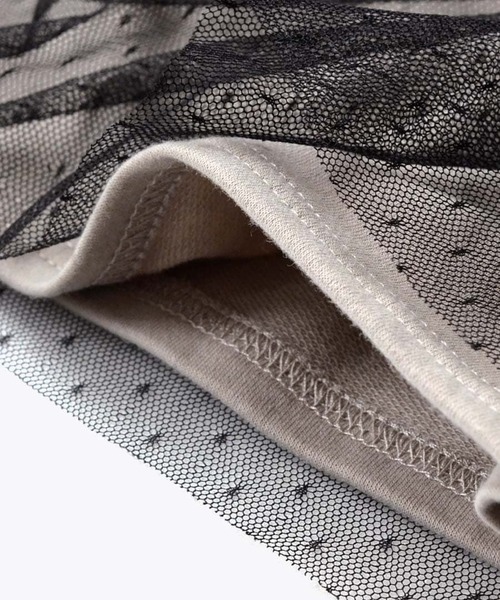 zootie（ズーティー）の「ドットチュール ドッキングカットソー（Tシャツ/カットソー・レディース・ブラウン/ネイビー/グレイッシュベージュ/ブラック・フリー）」の15枚目の写真