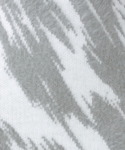 CECIL McBEE（セシルマクビー）の「異素材ミックスジャガード柄ニットスカート（スカート・レディース・アイボリー/ベージュ・MEDIUM）」の7枚目の写真
