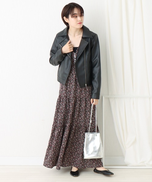 libelle more（リベル モア）の「エコレザーライダースジャケット（ライダースジャケット・レディース・ベージュ/アイボリー/ブラック・M/L）」の20枚目の写真