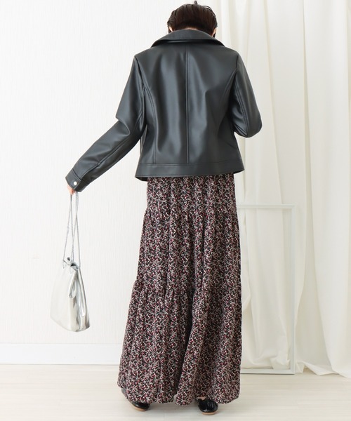 libelle more（リベル モア）の「エコレザーライダースジャケット（ライダースジャケット・レディース・ベージュ/アイボリー/ブラック・M/L）」の21枚目の写真