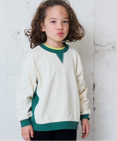 Life Support Products（ライフサポートプロダクツ）の「ムジガゼットトレーナー（スウェット・キッズ・オフホワイト/ピンク/グリーン/キャメル/ホワイト系その他/チャコール/イエロー/パープル・80/90/95/100/110/120/130/140/150）」の3枚目の写真