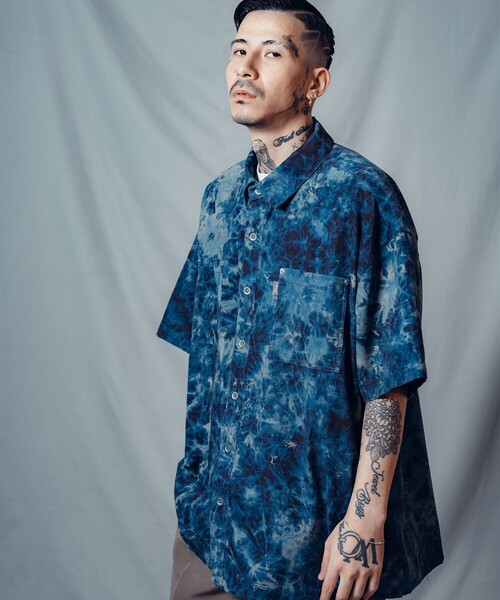 Subciety(サブサエティ)の「Bleached work shirt(シャツ/ブラウス・メンズ・ブルー/ブラック・LARGE/MEDIUM/SMALL/X-LARGE)」の20枚目の写真