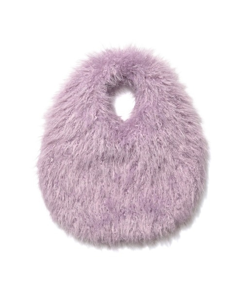 Francfranc（フランフラン）の「ロングファー ワンハンドルバッグ パープル（ハンドバッグ・レディース・パープル・FREE）」の4枚目の写真