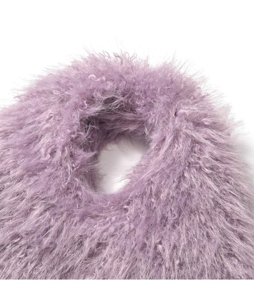 Francfranc（フランフラン）の「ロングファー ワンハンドルバッグ パープル（ハンドバッグ・レディース・パープル・FREE）」の6枚目の写真