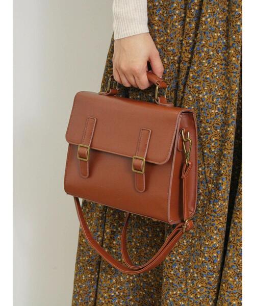 Samansa Mos2（サマンサ モスモス）の「3WAYサッチェルバッグ（ハンドバッグ・レディース・ブラック/ブラウン・F）」の3枚目の写真