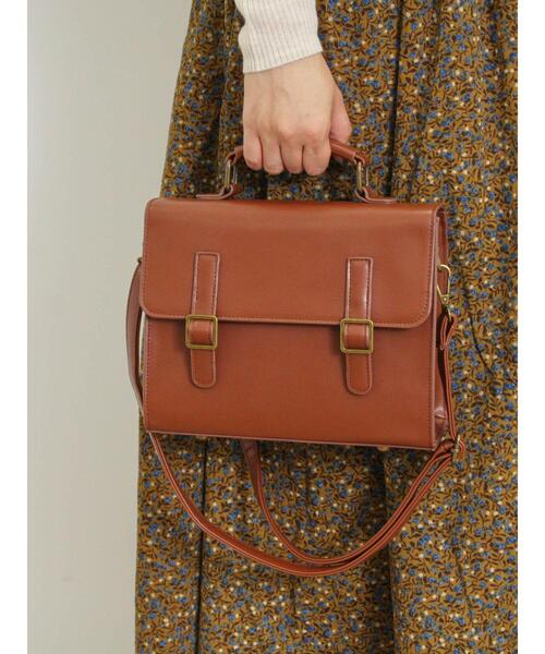 Samansa Mos2（サマンサ モスモス）の「3WAYサッチェルバッグ（ハンドバッグ・レディース・ブラック/ブラウン・F）」の4枚目の写真