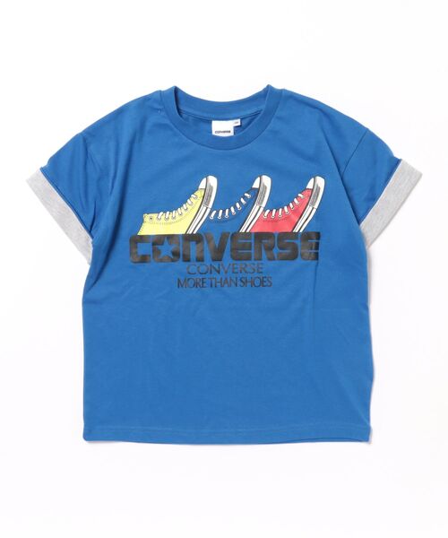 CONVERSE（コンバース）の「CONVERSE/コンバース　スニーカープリント半袖Tシャツ（Tシャツ/カットソー・キッズ・ブルー/モカ・160/150/140/130）」の2枚目の写真
