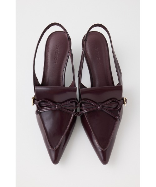 MOUSSY（マウジー）の「RIBBON ローファーパンプス（パンプス・レディース・ブラック/ボルドー・SMALL/MEDIUM/LARGE）」の2枚目の写真