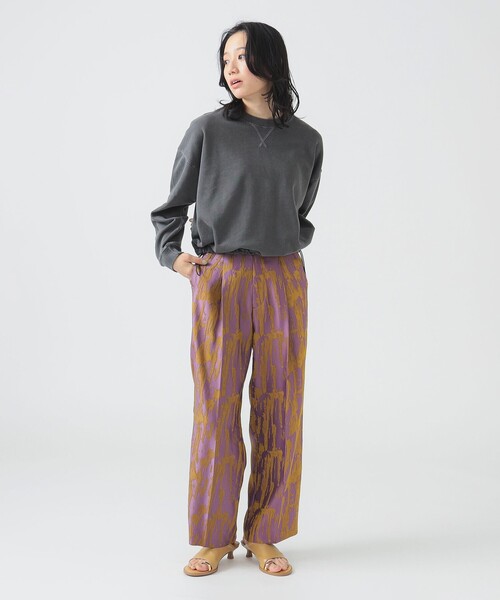 B:MING by BEAMS（ビーミングバイビームス）の「ジャカード パンツ（S～M）（その他パンツ・レディース・パープル/ブラック・MEDIUM/SMALL）」の11枚目の写真
