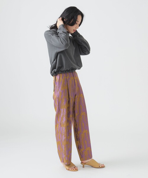 B:MING by BEAMS（ビーミングバイビームス）の「ジャカード パンツ（S～M）（その他パンツ・レディース・パープル/ブラック・MEDIUM/SMALL）」の12枚目の写真