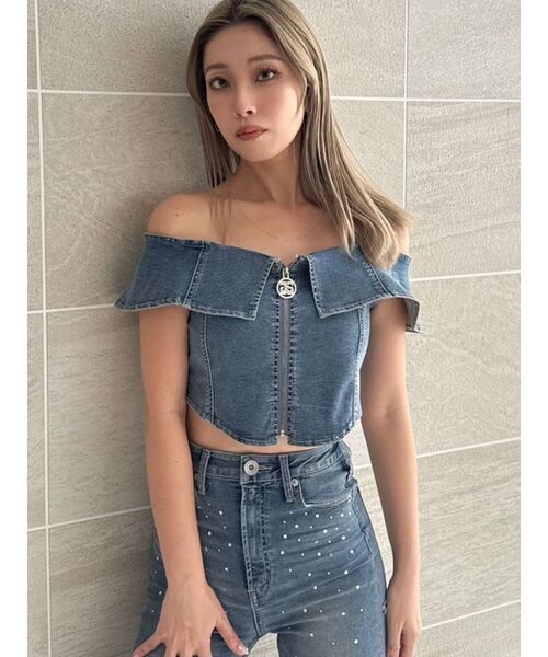 トップス Moe セール】【せいせいコラボ】GSストーンスライダーオフショル