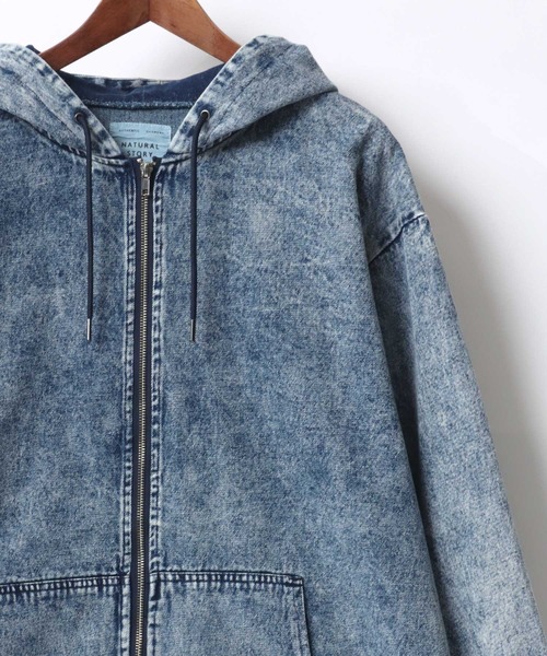 CHEMICAL WASH DENIM HOODIE 427T パーカー デニム CHEMICAL WASH DENIM HOODIE 427T パーカー デニム