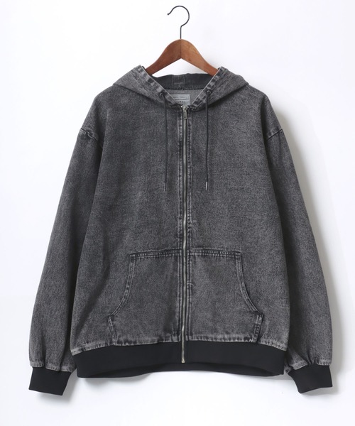 CHEMICAL WASH DENIM HOODIE 427T パーカー デニム CHEMICAL WASH DENIM HOODIE 427T パーカー デニム