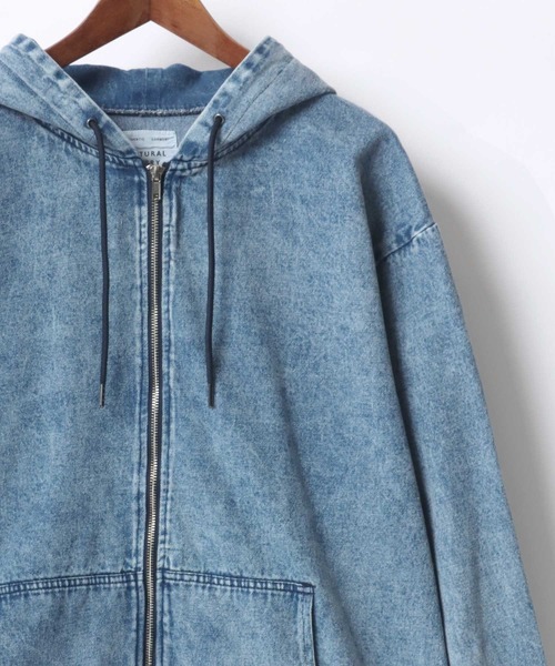 COOTIE PRODUCTIONS - Denim Zip Up Work Jacket (INDIGO FADE